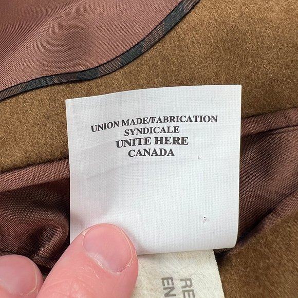 Vintage Union Made 100% Cashmere Oversized Blazer Jacket Long Pea Coat Preppy - Picture 7 of 9